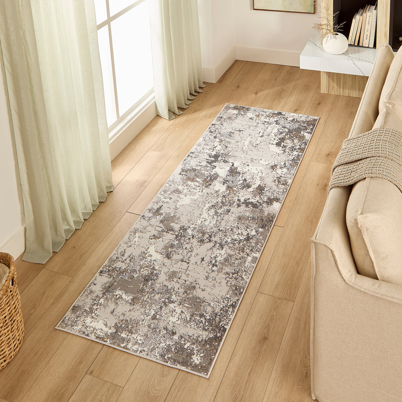 Greta Gray Painterly - T4013 - 3' x 8' Runner
