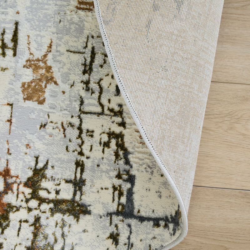 Salim Ivory Brown Painterly - T4022 - 7' Round