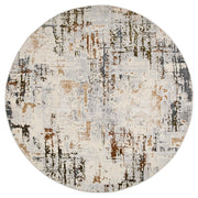 Salim Ivory Brown Painterly - T4022 - 7' Round