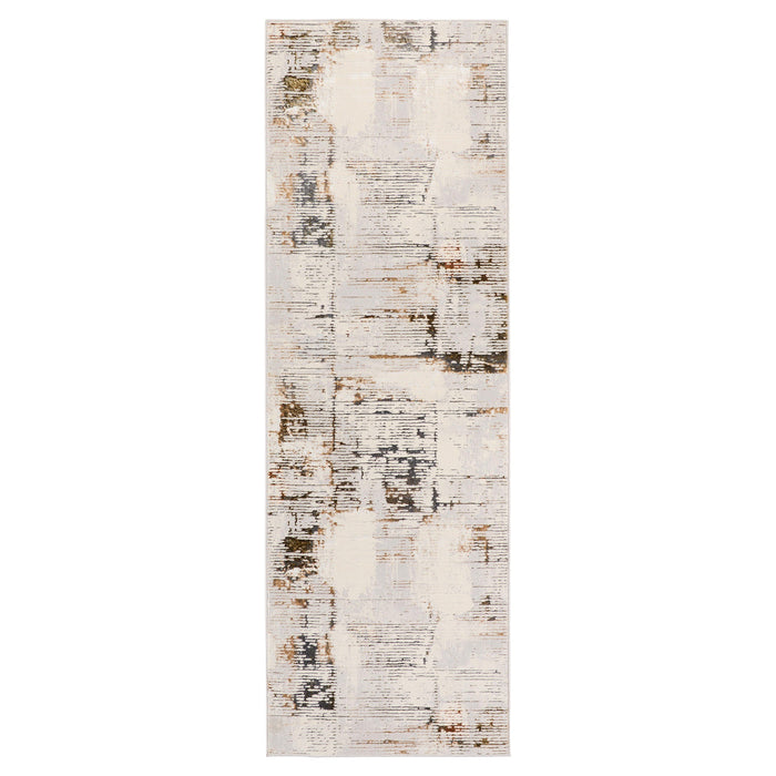 Salim Ivory Brown Painterly - T4023 - 3' x 8' Runner