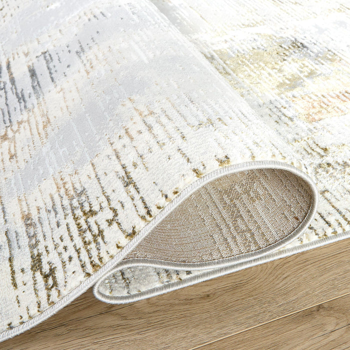 Salim Ivory Brown Painterly - T4023 - 7' x 9'