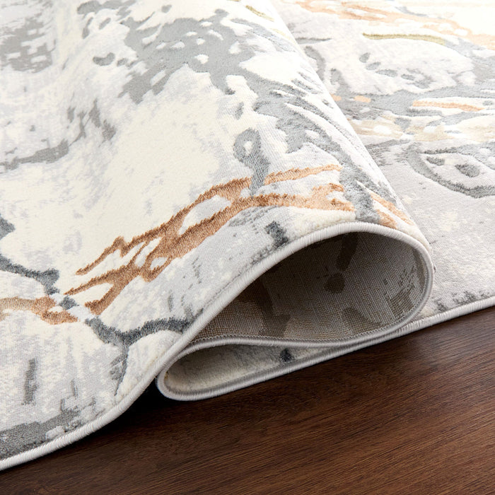 Salim Ivory Brown Marble Striations - T4024 - 10' x 13'