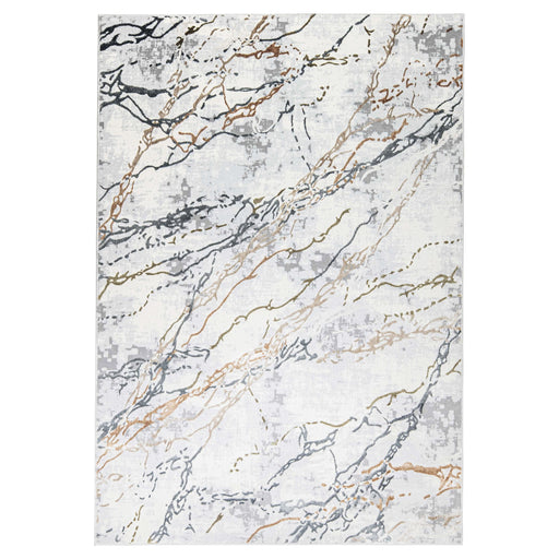 Salim Ivory Brown Marble Striations - T4024 - 5' x 8'