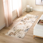 Salim Beige Brown Painterly - T4025 - 3' x 8' Runner