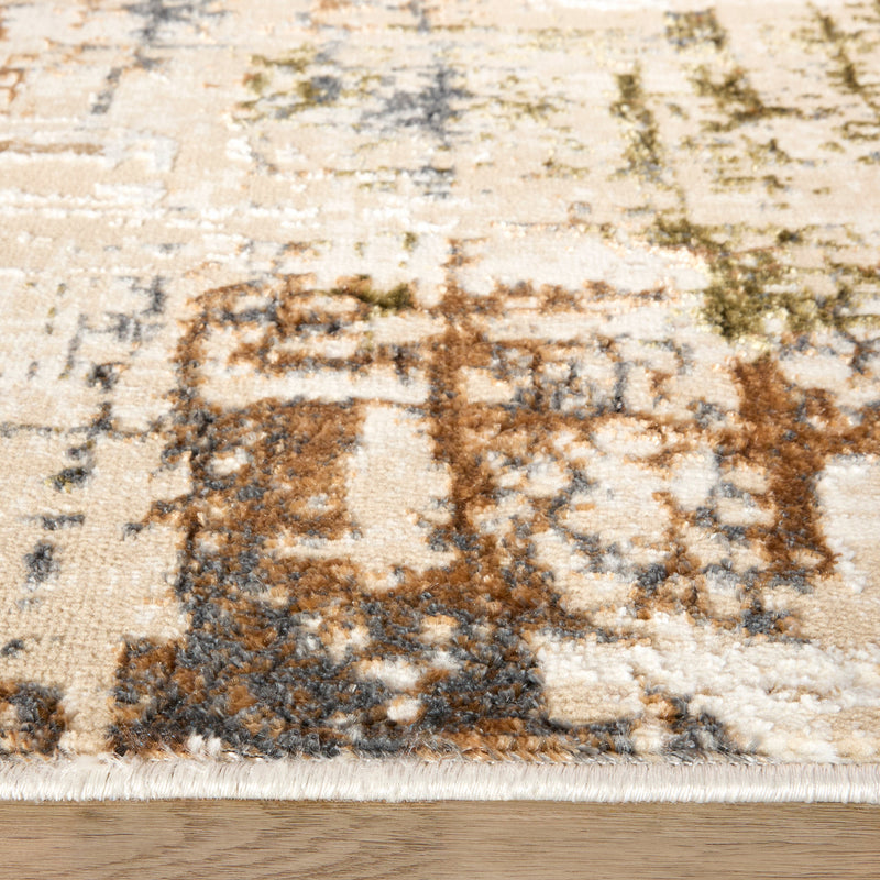 Salim Beige Brown Painterly - T4025 - 3' x 8' Runner