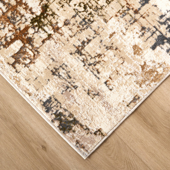Salim Beige Brown Painterly - T4025 - 3' x 8' Runner