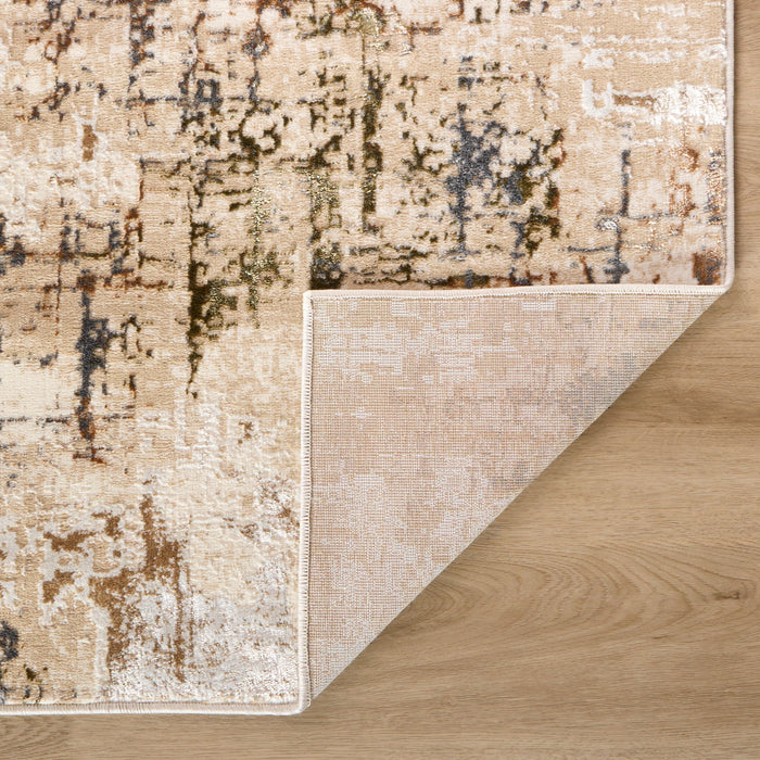Salim Beige Brown Painterly - T4025 - 3' x 8' Runner