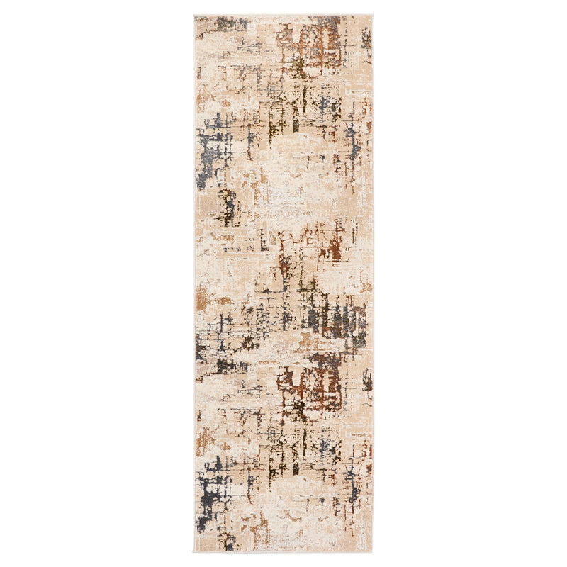 Salim Beige Brown Painterly - T4025 - 3' x 8' Runner