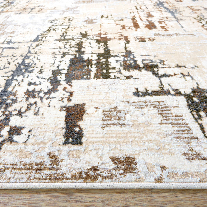 Salim Beige Brown Painterly - T4025 - 8' x 11'