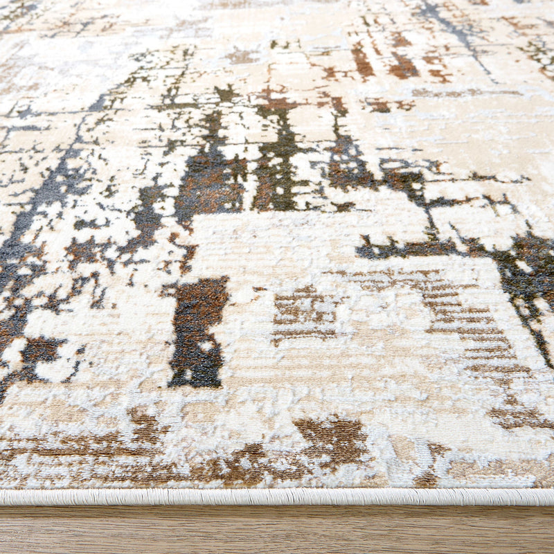 Salim Beige Brown Painterly - T4025 - 5' x 8'