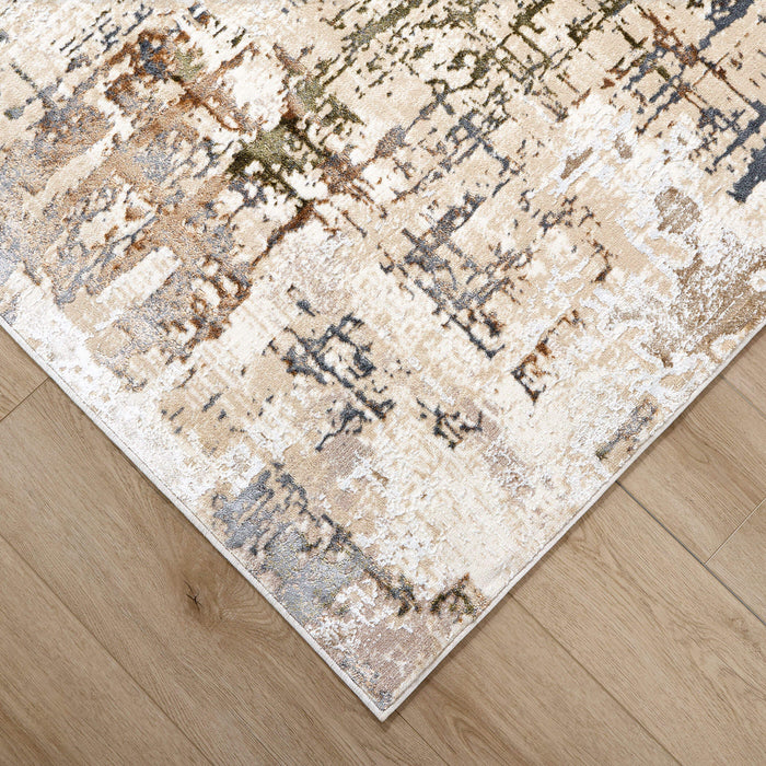 Salim Beige Brown Painterly - T4025 - 2' x 3'
