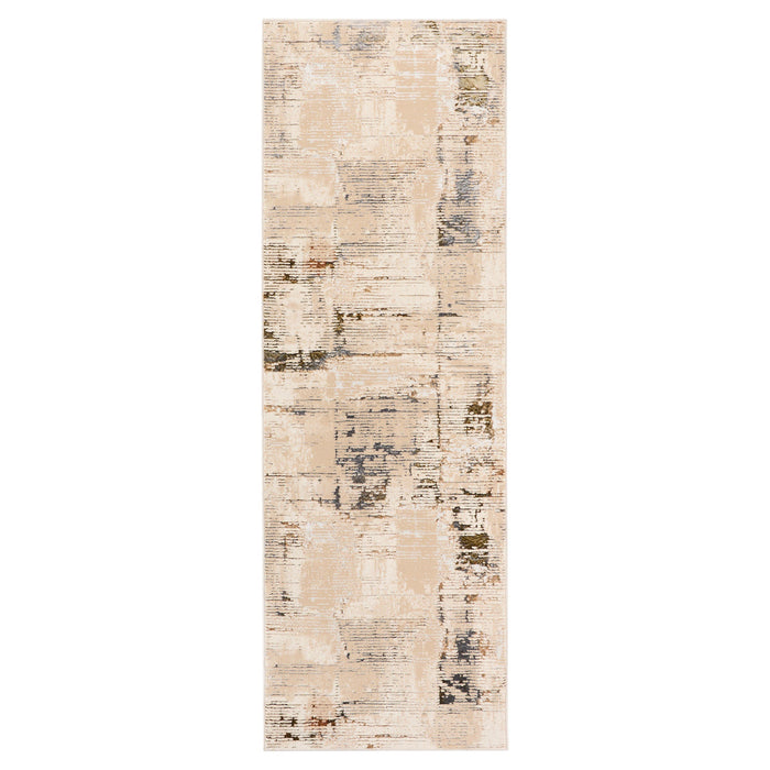 Salim Ivory Brown Painterly - T4026 - 3' x 8' Runner