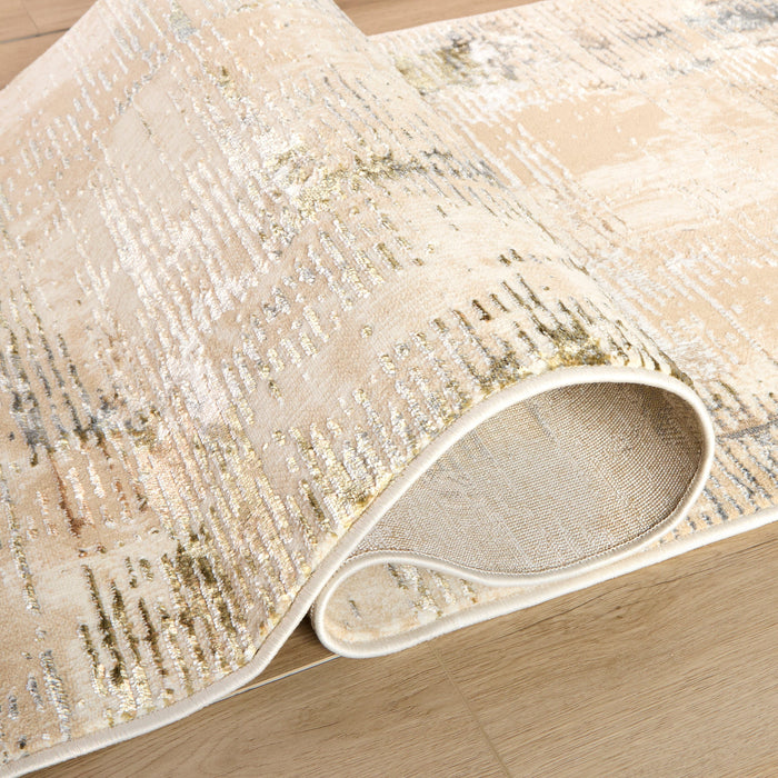 Salim Ivory Brown Painterly - T4026 - 3' x 8' Runner