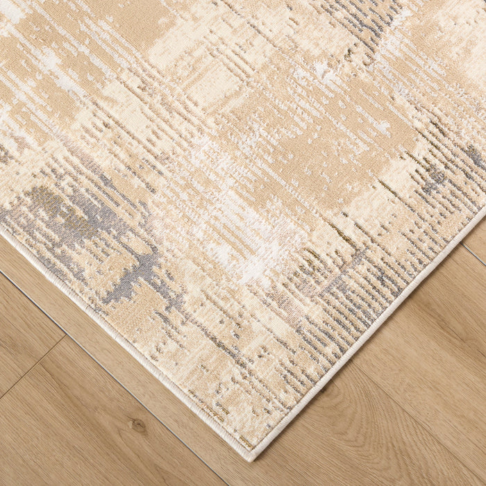 Salim Ivory Brown Painterly - T4026 - 3' x 8' Runner