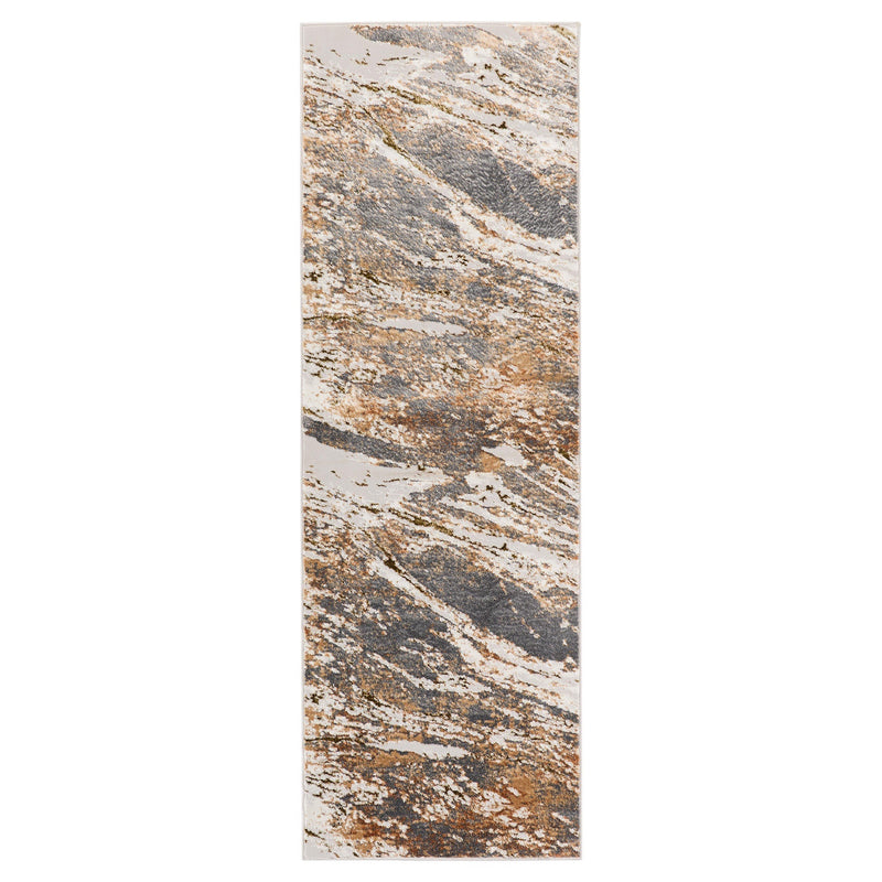 Salim Brown Gray Painterly - T4027 - 3' x 8' Runner
