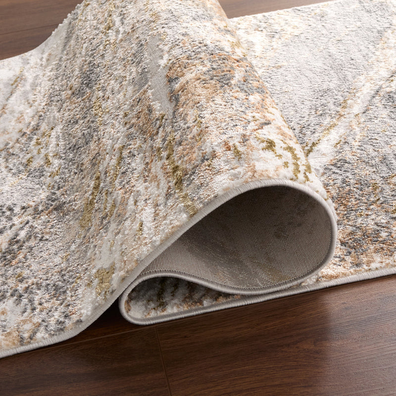 Salim Brown Gray Painterly - T4027 - 3' x 8' Runner