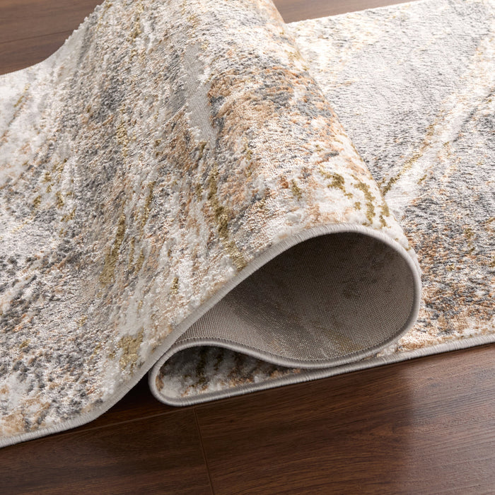 Salim Brown Gray Painterly - T4027 - 3' x 8' Runner