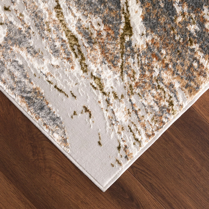 Salim Brown Gray Painterly - T4027 - 3' x 8' Runner