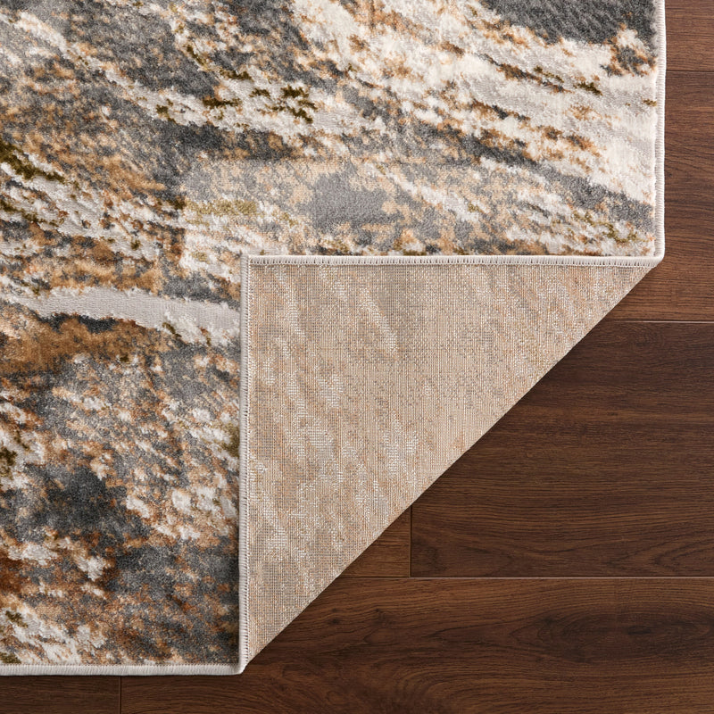 Salim Brown Gray Painterly - T4027 - 3' x 8' Runner