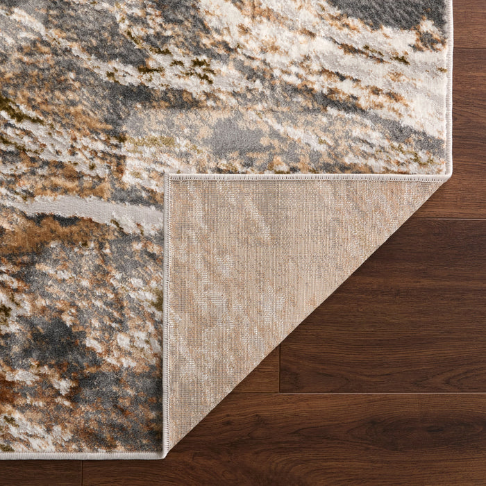 Salim Brown Gray Painterly - T4027 - 3' x 8' Runner