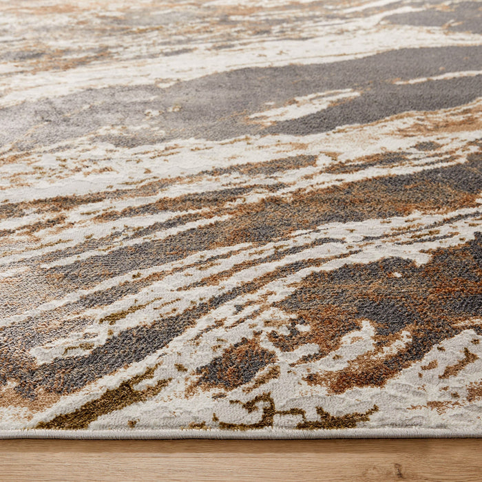 Salim Brown Gray Painterly - T4027 - 2' x 3'