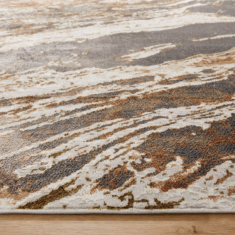 Salim Brown Gray Painterly - T4027 - 5' x 8'