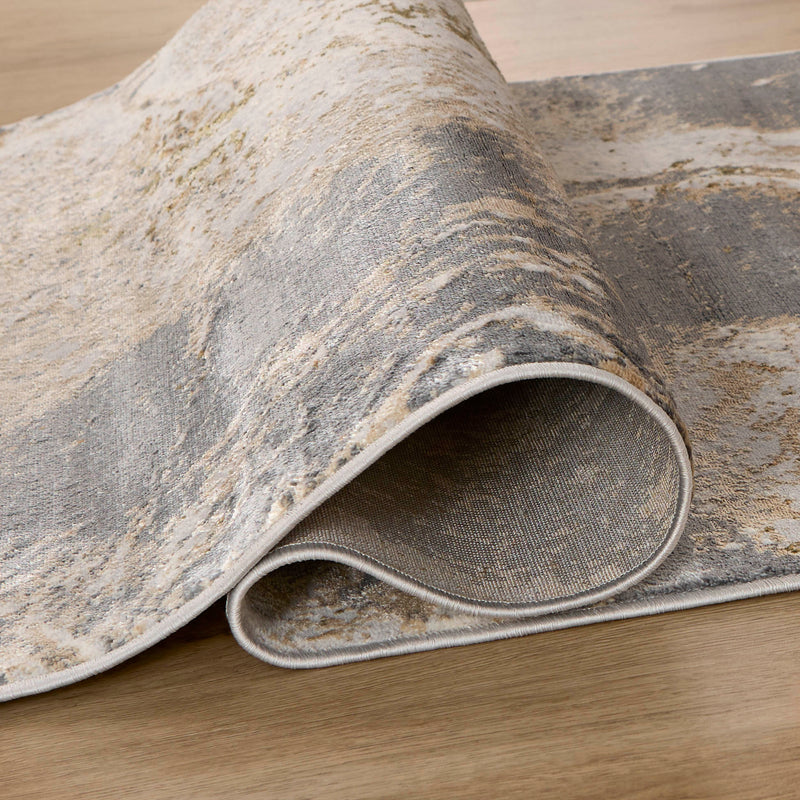 Salim Brown Gray Painterly - T4028 - 3' x 8' Runner