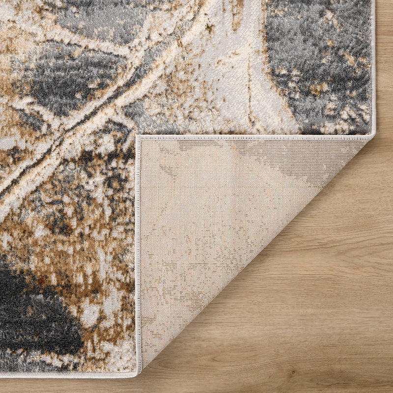Salim Brown Gray Painterly - T4028 - 3' x 8' Runner