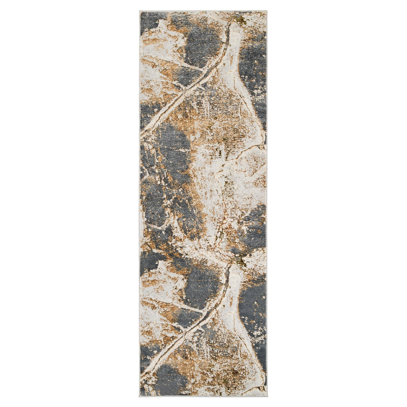 Salim Brown Gray Painterly - T4028 - 3' x 8' Runner
