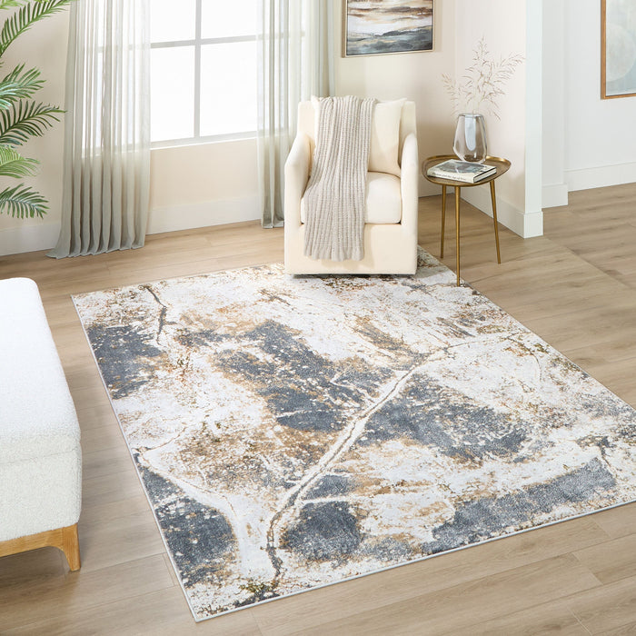 Salim Brown Gray Painterly - T4028 - 5' x 8'