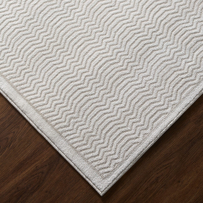 Laila Ivory Linear Geometric - T5001 - 5' x 8'
