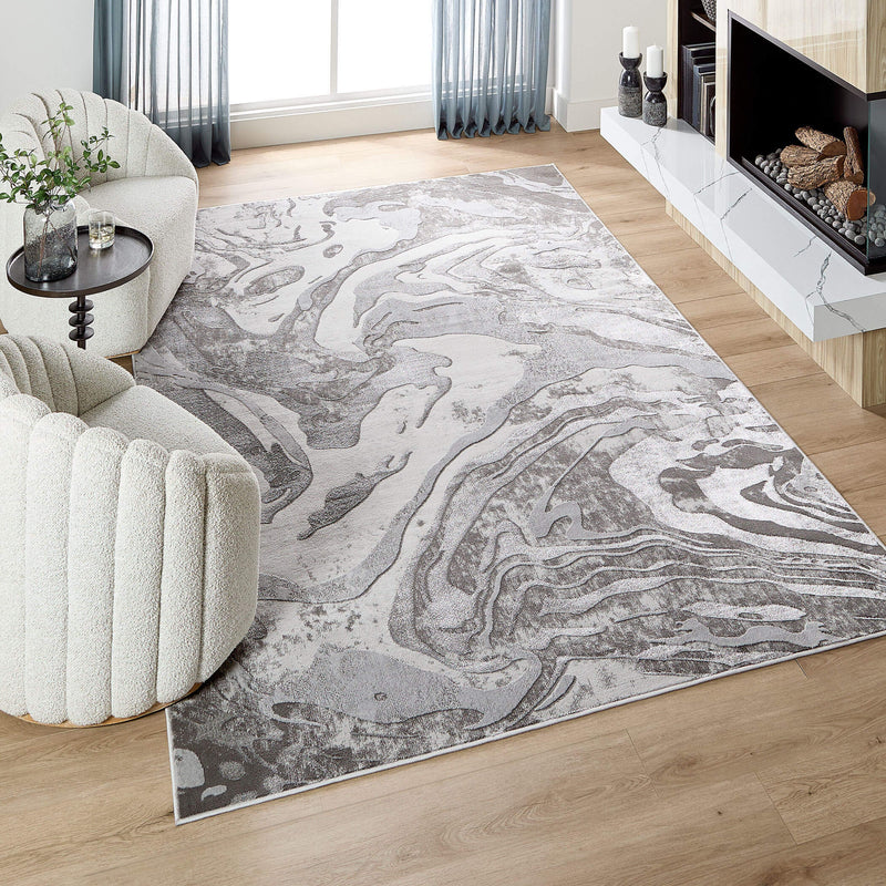 Ayda Gray Marbled - T9001 - 5' x 8'