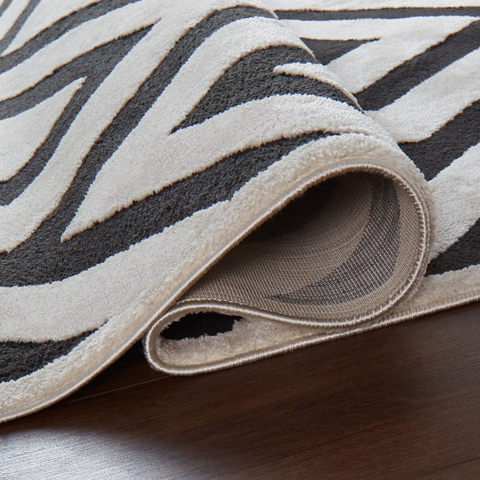 Optika Black Ivory Geometric - T9013 - 8' x 11'