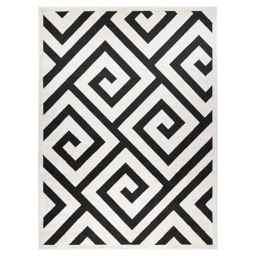 Optika Black Ivory Geometric - T9013 - 5' x 8'