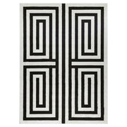 Optika Black Ivory Geometric - T9014 - 5' x 8'