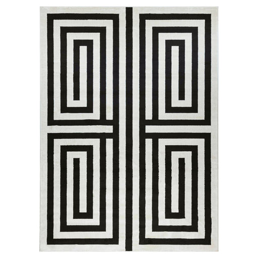 Optika Black Ivory Geometric - T9014 - 5' x 8'