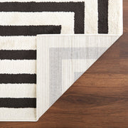 Optika Black Ivory Geometric - T9014 - 5' x 8'
