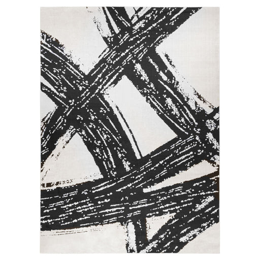 Optika Black Ivory Brush Stroke - T9015 - 5' x 8'