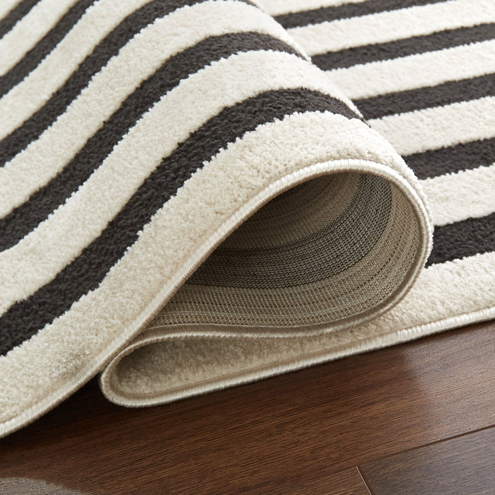 Optika Black Ivory Geometric - T9016 - 7' x 9'