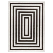 Optika Black Ivory Geometric - T9016 - 5' x 8'