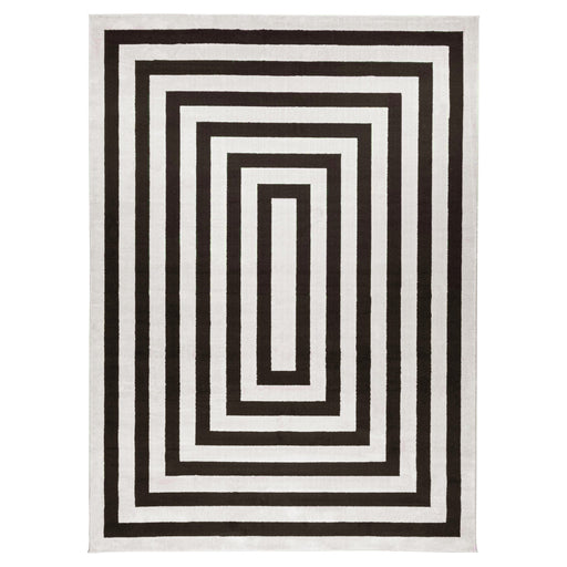 Optika Black Ivory Geometric - T9016 - 5' x 8'