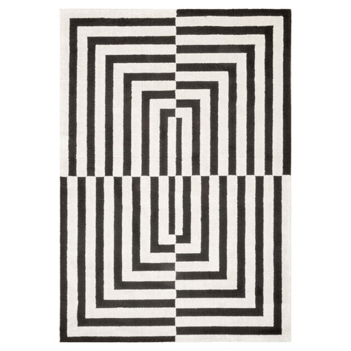 Optika Black Ivory Geometric - T9017 - 5' x 8'