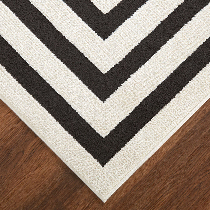 Optika Black Ivory Geometric - T9017 - 10' x 13'