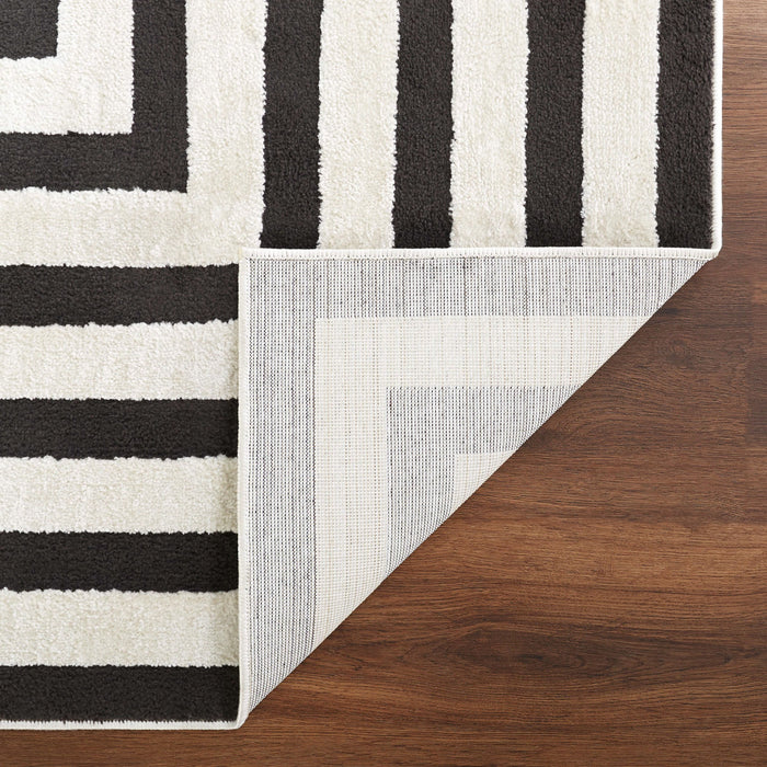 Optika Black Ivory Geometric - T9017 - 2' x 3'