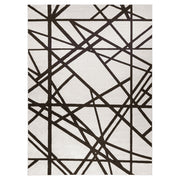Optika Black Ivory Linear Geometric - T9018 - 5' x 8'