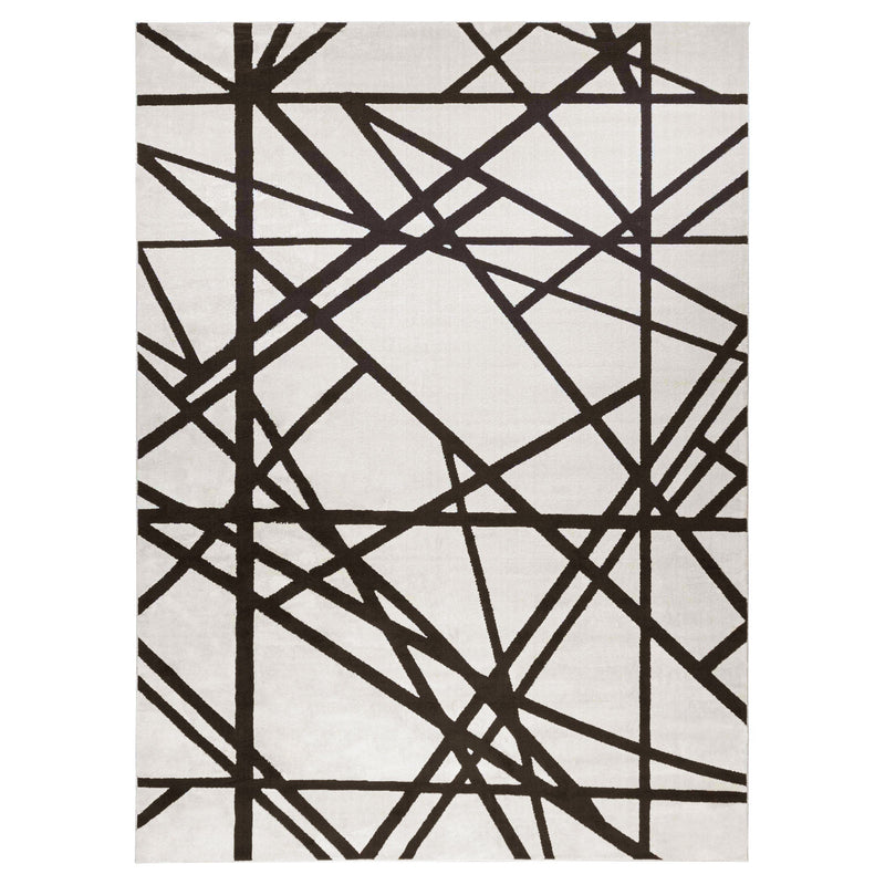 Optika Black Ivory Linear Geometric - T9018 - 5' x 8'