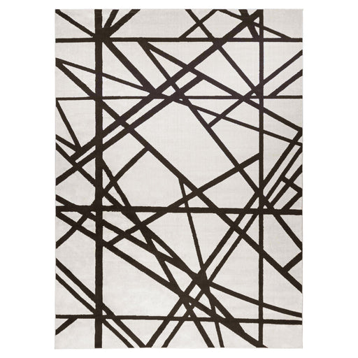 Optika Black Ivory Linear Geometric - T9018 - 5' x 8'