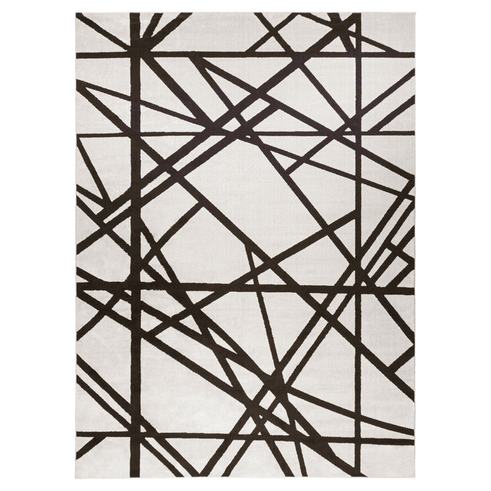 Optika Black Ivory Linear Geometric - T9018 - 2' x 3'
