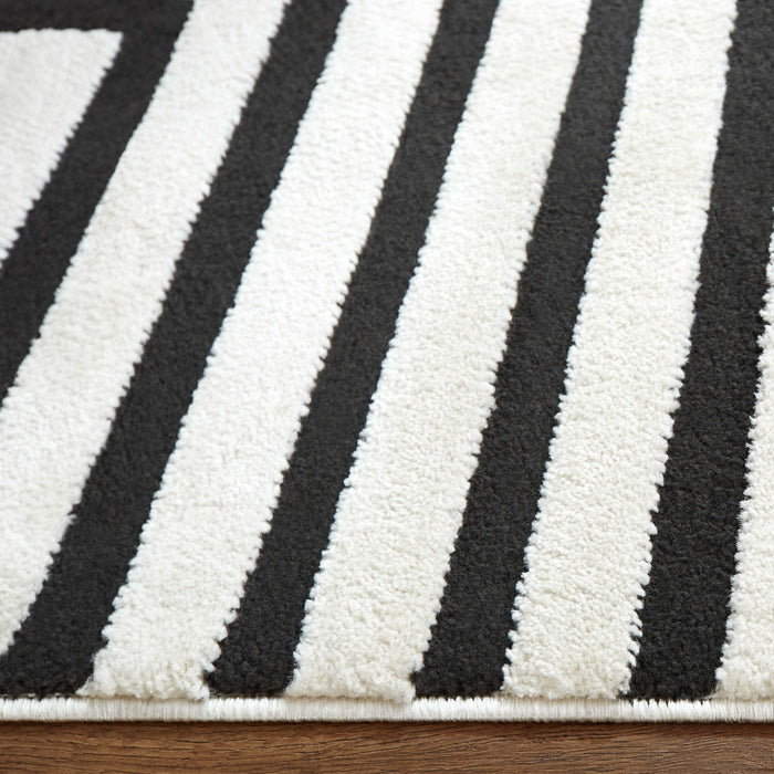 Optika Black Ivory Geometric - T9019 - 10' x 13'