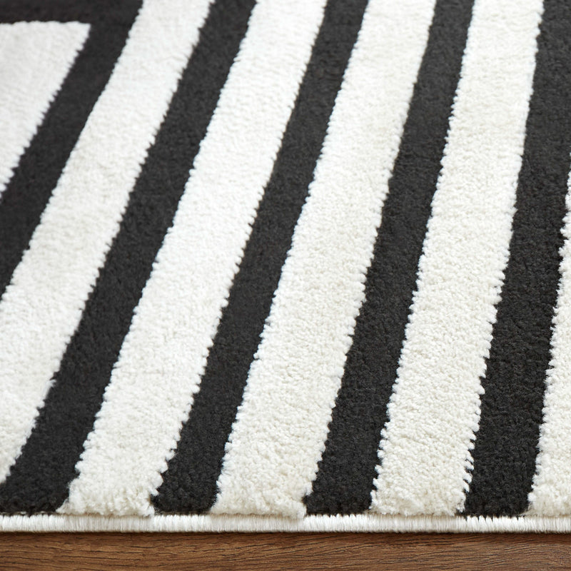 Optika Black Ivory Geometric - T9019 - 5' x 8'
